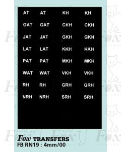 Numberplate letters - EAST YORKSHIRE