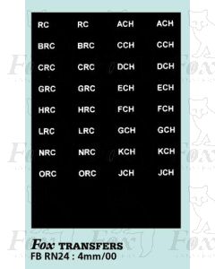 Numberplate letters - TRENT 