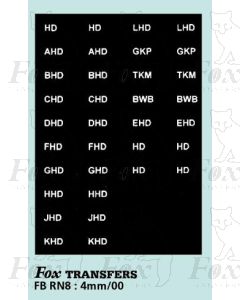 Numberplate letters - YORKSHIRE WOOLLEN 