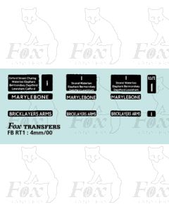 DESTINATION SCREENS - MARYLEB0NE - BRICKLAYERS ARMS