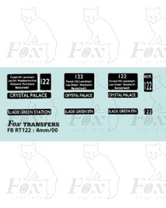DESTINATION SCREENS - CRYSTAL PALACE - SLADE GREEN STATION  