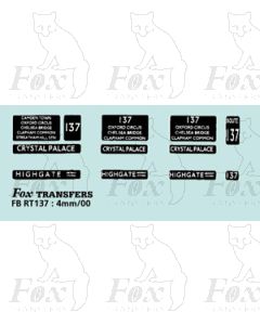 DESTINATION SCREENS - CRYSTAL PALACE - HIGHGATE 