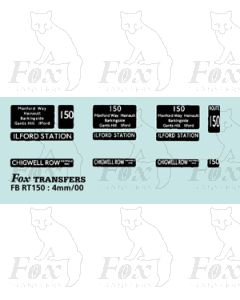 DESTINATION SCREENS - ILFORD STATION - CHIGWELL ROW 
