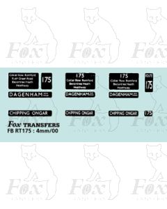 DESTINATION SCREENS - DAGENHAM - CHIPPING ONGAR  