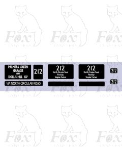 DESTINATION SCREENS - PALMERS GREEN GARAGE & DOLLIS HILL