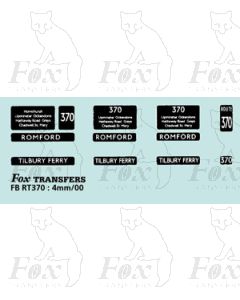 DESTINATION SCREENS - ROMFORD - TILBURY FERRY  