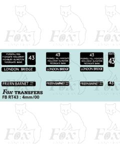 DESTINATION SCREENS - LONDON BRIDGE - FRIERN BARNET