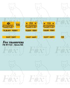 DESTINATION SCREENS -  TILBURY FERRY - EAST HAM
