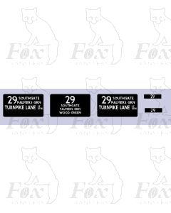 DESTINATION SCREENS - SOUTHGATE - PALMERS GRN - TURNPIKE LANE 