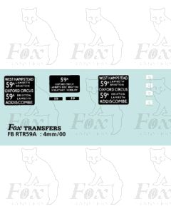 DESTINATION SCREENS - W HAMPSTEAD - OXFORD CIR -ADDISCOMBE - Restricted 1948-53