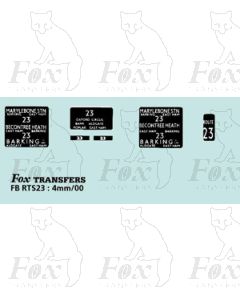 DESTINATION SCREENS - MARYLEB0NE - BECONTREE HTH -BARKING - Restricted Pre 1948