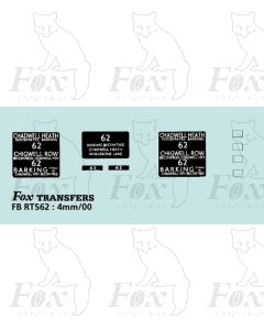DESTINATION SCREENS - CHADWELL HEATH - CHIGWELL ROW - BARKING - Restricted Pre 1948