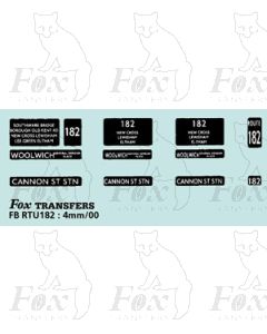 DESTINATION SCREENS - WOOLWICH - CANNON ST STN 