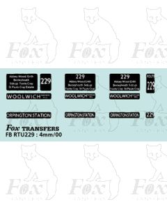 DESTINATION SCREENS - WOOLWICH - ORPINGTON STATION 