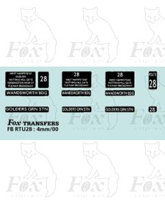 DESTINATION SCREENS - WANDSWORTH BDG - GOLDERS GRN STN 