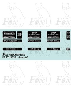 DESTINATION SCREENS - POTTERS BAR - HITCHIN 