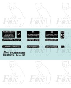 DESTINATION SCREENS - CHINGFORD HATCH - CLAPHAM COMMON 