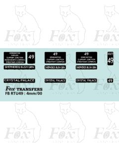 DESTINATION SCREENS - SHEPHERDS BUSH GRN - CRYSTAL PALACE