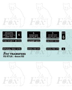 DESTINATION SCREENS - HACKNEY WICK - KENSAL RISE STN