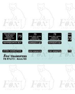 DESTINATION SCREENS - HAMMERSMITH BDY - STOKE NEWINGTON