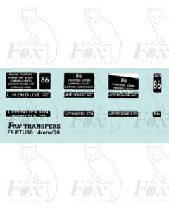 DESTINATION SCREENS - LIMEHOUSE - UPMINSTER STN (split screen)
