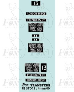 DESTINATION SCREENS - LONDON BRIDGE - HENDON 