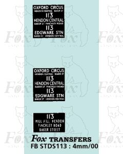 DESTINATION SCREENS - OXFORD CIRCUS - HENDON - EDGWARE STN