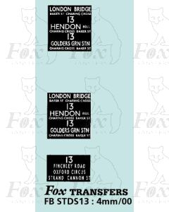 DESTINATION SCREENS - LONDON BRIDGE - HENDON GOLDERS GRN