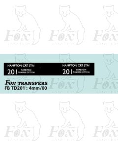 DESTINATION SCREENS - HAMPTON COURT STN