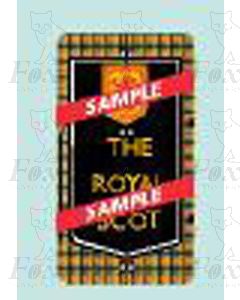 Tailboard - THE ROYAL SCOT - for BR Mk1 Alternative tartan
