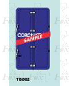 Tailboard - CORONATION dark blue and white