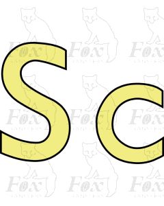 Running Numbering Cream/Black outline - 4 inch