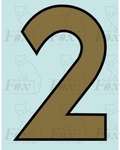 Running Numbering Metallic Gold/Black outline - 4 inch