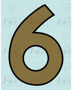 Running Numbering Metallic Gold/Black outline - 4 inch