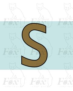 Running Numbering Metallic Gold/Black outline - 4 inch