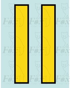 Running Numbering Yellow/Black outline - 4 inch