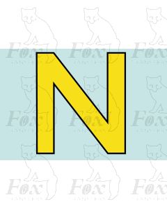 Running Numbering Yellow/Black outline - 4 inch