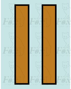 Running Numbering Old Gold/Black outline - 4 inch