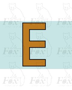 Running Numbering Old Gold/Black outline - 4 inch