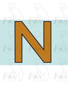 Running Numbering Old Gold/Black outline - 4 inch