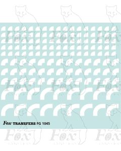 Corners in white - Radius Corners, 3 sizes 2.5mm