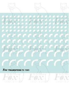 Corners in white - Radius Corners, 3 sizes 1.5mm
