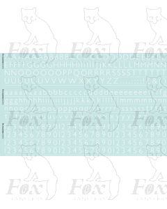 Alphabet in white - Gill Light, 10mm