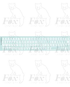 Alphabet in white - Franklin Heavy, 10mm