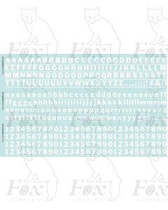 Alphabet in white - Franklin Heavy, 10mm