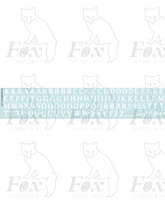 Alphabet in white - Cheltenham Medium, 10mm