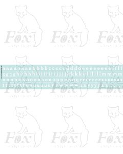 Alphabet in white - Cheltenham Medium, 10mm