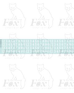 Alphabet in white - Cheltenham Medium, 10mm