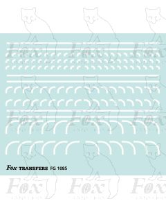 Corners in white - Radius Corners, 3 sizes