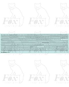 Alphabet in black - Gill Light, 3mm